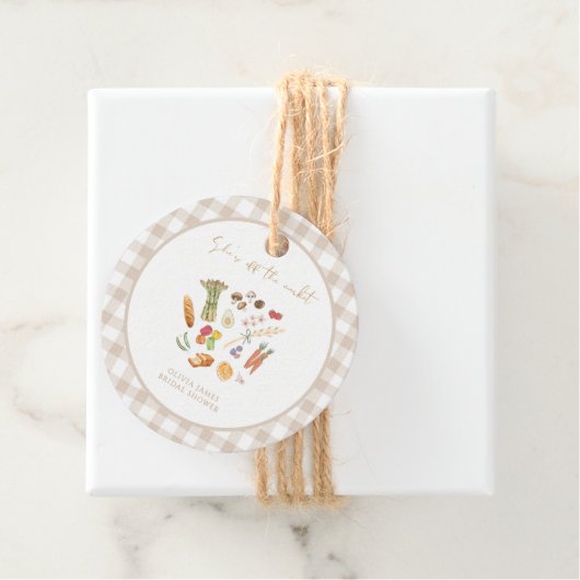 Zij is van de markt bloemrijke bruidsfeest bedankjes labels (In situ)