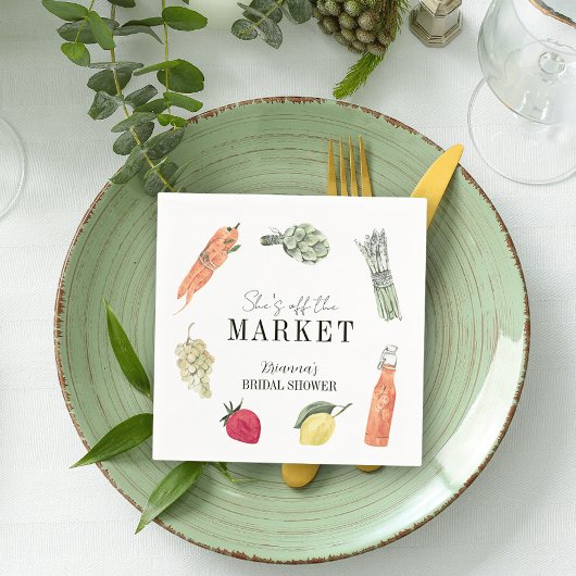 Zij is van de markt Boeren Bruidsfeest Servet