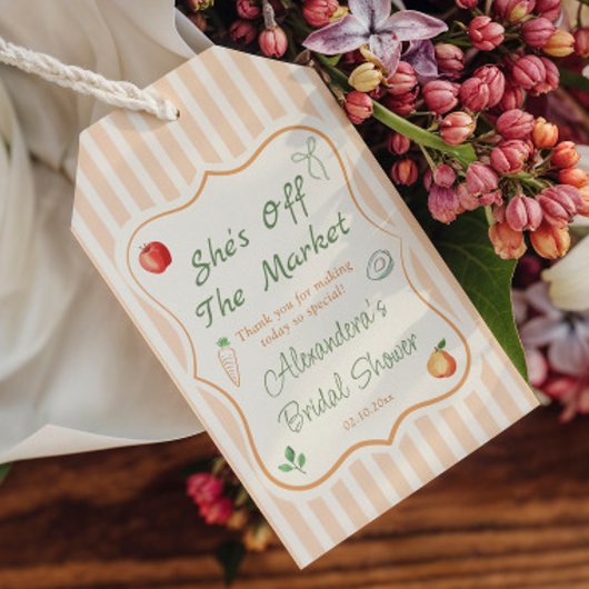 Zij is van de Markt Bruidsfeest Favoriet Cadeaulabel