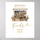 Zij Is Van De Markt Eetfestijn Bord Poster (Voorkant)