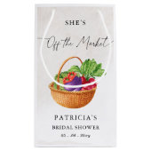 Zij is van de markt Farmers Market Bruidsmeisjesbo Klein Cadeauzakje (Achterkant)