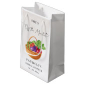 Zij is van de markt Farmers Market Bruidsmeisjesbo Klein Cadeauzakje (Achterkant Gekanteld)