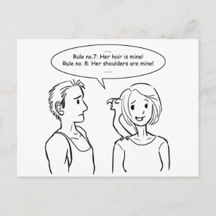 Zij is van mij briefkaart