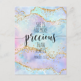 Zij Is Verreweg Kostbaarder Dan, Spreuken 31:10 Briefkaart