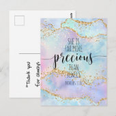 Zij Is Verreweg Kostbaarder Dan, Spreuken 31:10 Briefkaart (Voorkant / Achterkant)