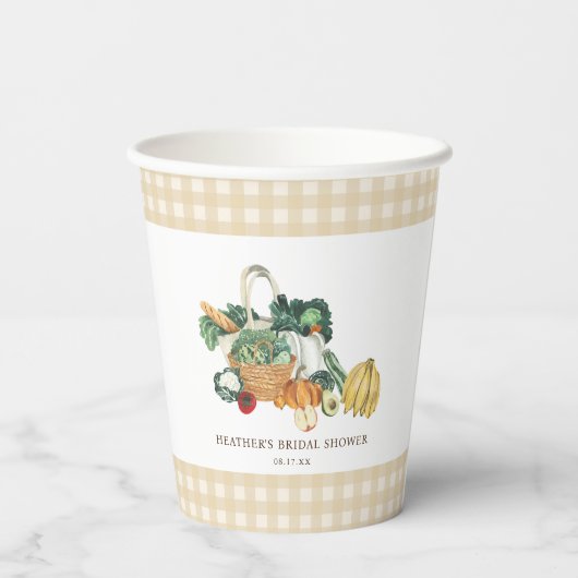 Zij Is Vers Van De Markt Bruidsmeisjes Borrel Papieren Bekers (Achterkant)