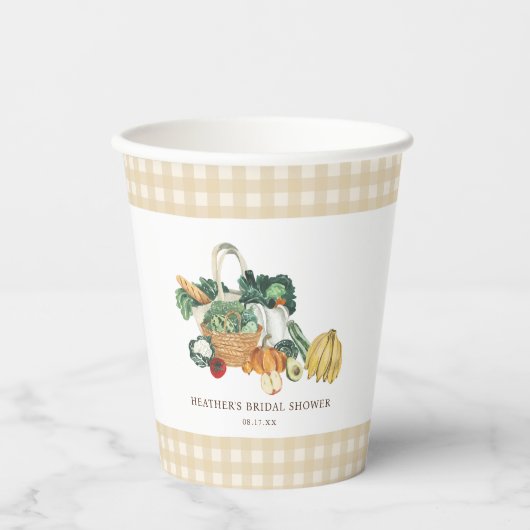 Zij Is Vers Van De Markt Bruidsmeisjes Borrel Papieren Bekers (Voorkant)