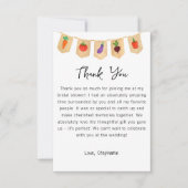 Zij is Verse Markt Groenten Bruiloft Feest Bedankkaart (Voorkant)