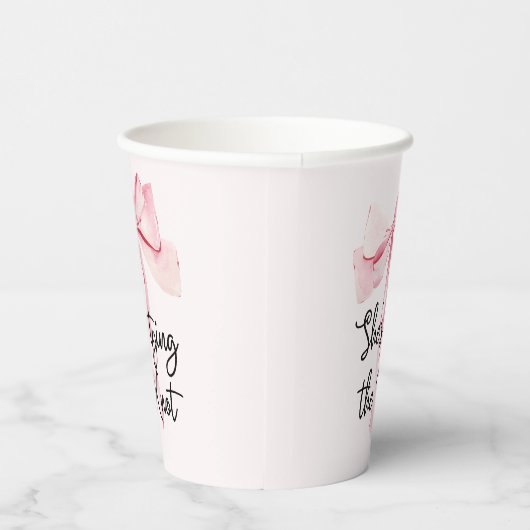 Zij Knoop De Knoop Roze Strik Bruidsmeisjesfeestje Papieren Bekers (Rechts)