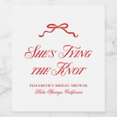 Zij Knoop Een Knoop Rode Elegante Met De Hand Gete Wijn Etiket (Enkel label)