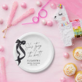 Zij Knoopt de Knoop Boog Bruidsontbijt Papieren Bordje (Feest)