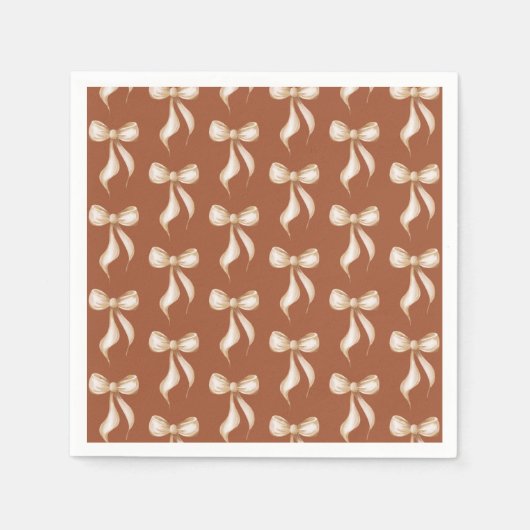 Zij Knoopt de Knoop Boog Patroon Bruidsdouche Servet (Voorkant)