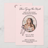 Zij Knoopt de Knoop Bows & Babes Bachelorette Kaart (Voorkant / Achterkant)