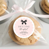 Zij Knoopt De Knoop Bruidsdame Feest Ronde Sticker