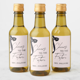 Zij Knoopt de Knoop Bruidsfeest Feest Favor Wijn Etiket