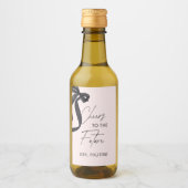 Zij Knoopt de Knoop Bruidsfeest Feest Favor Wijn Etiket (Voorkant)