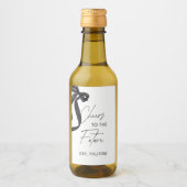 Zij Knoopt de Knoop Bruidsfeest Feest Favor Wijn Etiket (Voorkant)