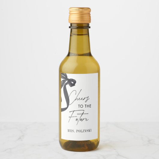 Zij Knoopt de Knoop Bruidsfeest Feest Favor Wijn Etiket (Voorkant)