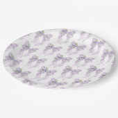 Zij Knoopt de Knoop Bruidsfeest Lilac Boog Papieren Bordje (Gekanteld)