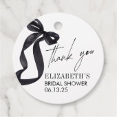 Zij Knoopt de Knoop Bruidsmeisjesfeestje Favorietj Bedankjes Labels (Voorkant)