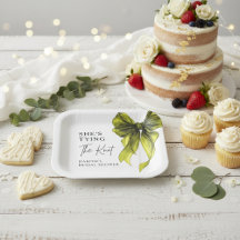 Zij Knoopt De Knoop Chartreuse Strik Bruidsdouche