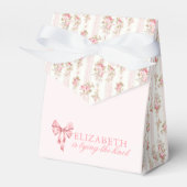 Zij Knoopt de Knoop Coquette Strik Bruidsdouche Bedankdoosjes (Voorkant Zijde)