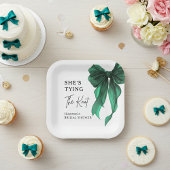 Zij Knoopt De Knoop Groen Strik Bruidsborrel Papieren Bordje