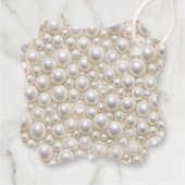 Zij Knoopt de Knoop  Parels Boog Bruidsdouche Bedankjes Labels (Achterkant)