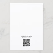 Zij Knoopt De Knoop QR Code Bruidsfeest Kaart (Achterkant)