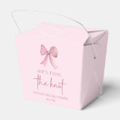 Zij Knoopt De Knoop Roze Boog Bruidsdouche Bedankdoosjes (Achterkant)