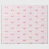 Zij knoopt de knoop Roze strik Bruidsmeisjesfeestj Cadeaupapier (Vlak)