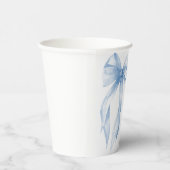 Zij Knoopt De Knoop Stof Blauw Strik Bruidsmeisje  Papieren Bekers (Rechts)