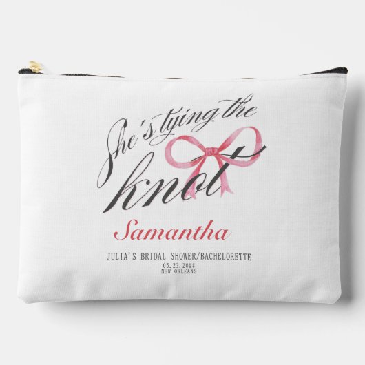 Zij Knoopt de Knoop Strik Coquette Bruidsborrel Etui (Voorkant)