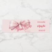 Zij knoopt de knoop Team Bruid Waterfles Etiket (Enkel label)