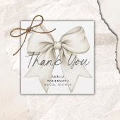 Zij Knoopt De Knoop Witte Strik Bruidsdouche Bedankjes Labels