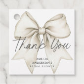 Zij Knoopt De Knoop Witte Strik Bruidsmeisjesfeest Bedankjes Labels (Voorkant)