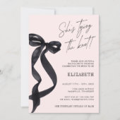 Zij Knoopt de Knoop Zwarte Strik Bachelorette Part Kaart (Voorkant)