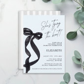 Zij Knoopt de Knoop Zwarte Strik BRUIDSSCHENKPARTY Kaart