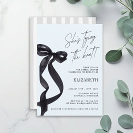 Zij Knoopt de Knoop Zwarte Strik BRUIDSSCHENKPARTY Kaart