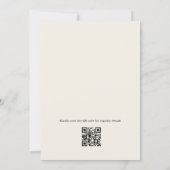 Zij Knoopt de Kousen Bruiloft QR Code Bruidsfeest Kaart (Achterkant)