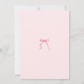 Zij Knoopt de Roze Strik Bruidsdouche Kaart (Achterkant)