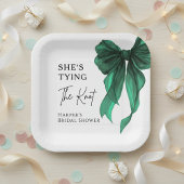 Zij Krijgt De Knoop Groene Strik Bruidsborrel Papieren Bordje