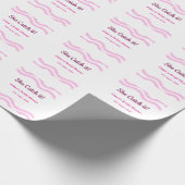 Zij krijgt het roze spiraal waterverf lijnen bruid cadeaupapier (Hoek)