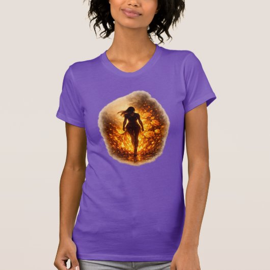 Zij loopt door vuur T-shirt (Voorkant)