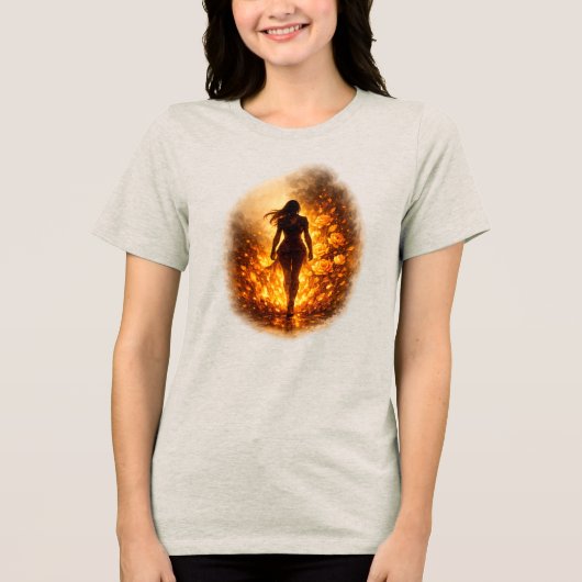 Zij loopt door vuur T-shirt (Voorkant)