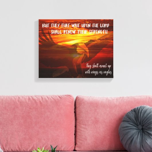 Zij moeten opmaken met vleugels als Manuscript van Canvas Afdruk (Insitu (Woonkamer))