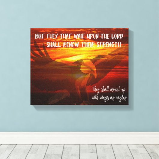 Zij moeten opmaken met vleugels als Manuscript van Canvas Afdruk (Insitu (Houten vloer))