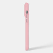Zij Monogram Eerste Letters Roze & Rood Minimalist iPhone Hoesje (Linkerkant)