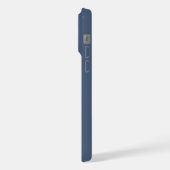 Zij Monogram Naam Blauw & Roze Minimalistisch iPhone Hoesje (Linkerkant)