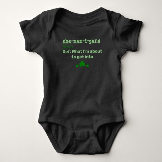 zij-nan-i-gan Saint Patrick's Romper (Voorkant)